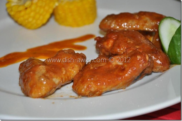 Sweet Baked Chicken Wings Recipe by www.dish-away.com