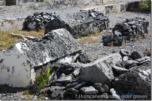 Hurricanes destroy older graves