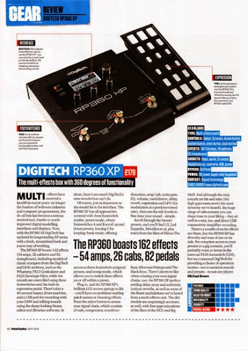 New DigiTech RP360 XP reviewed in Total Guitar magazine