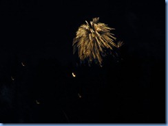 0882 Alberta Calgary Stampede Centennial Fireworks set off from five locations across the city  - seen from our hotel room