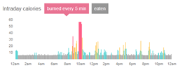 Example of activity monitoring during the day Example of activity monitoring during the day