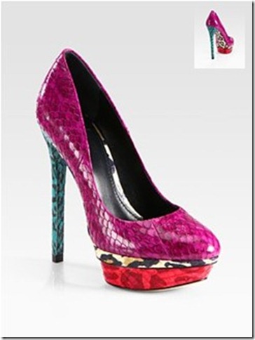 B Brian Atwood Fontanne snakeskin leopard pumps