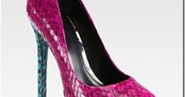 Escarpins Brian Atwood Fontanne Talon Ultra Haut Plateforme - Cuir Irisé Argent/rose/bleu Pointure 6 - Occasion