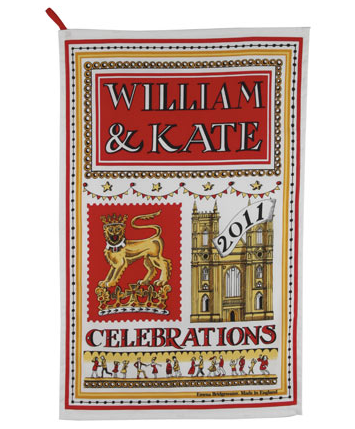 A commemorative tea towel makes a fitting English wedding gift. (liberty.co.uk) A commemorative tea towel makes a fitting English wedding gift. (liberty.co.uk)