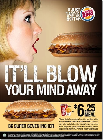 Burger King BK Super Seven Incher Ad (It'll Blow Your Mind Away)
