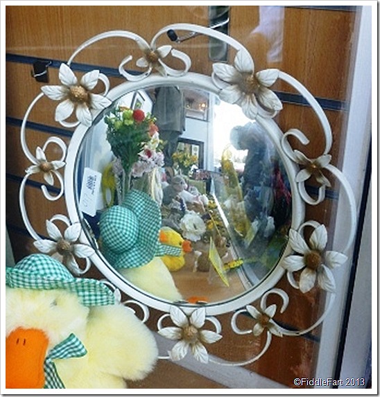 Kitsh charity shop mirror