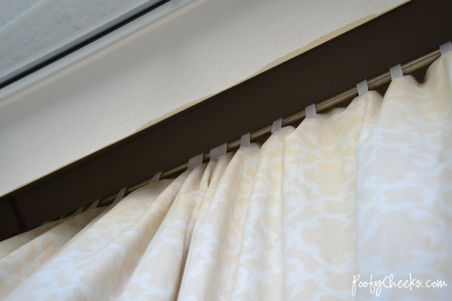 No Sew Curtain Tutorial by Poofy Cheeks