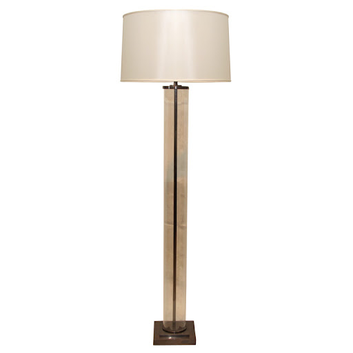This glass tubular floor lamp would look great in my library, though I might opt for a different lampshade. This glass tubular floor lamp would look great in my library, though I might opt for a different lampshade.