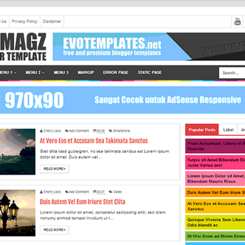 Download template EVO MAGZ gratis