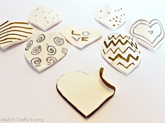 Decorate Clay Hearts