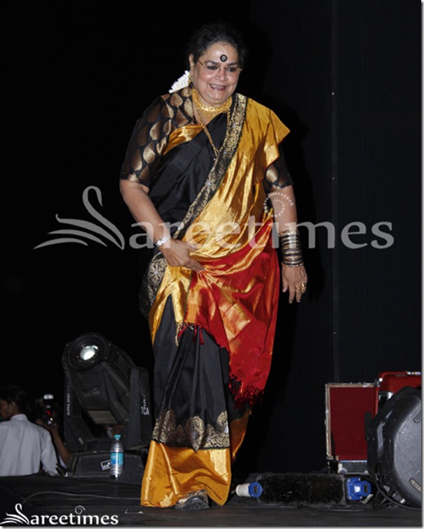 Usha_Uthup_Black_Silk_Saree