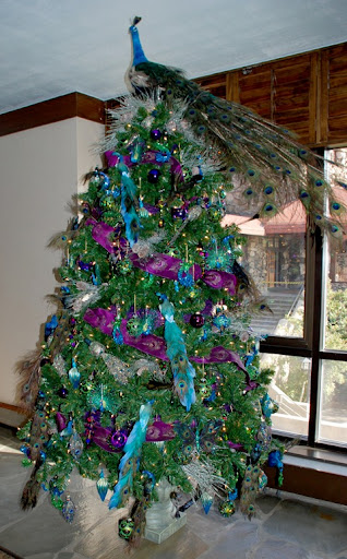 Happy decorating grove park inn peacock Christmas tree