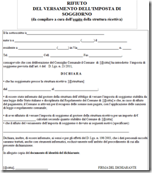 Modulo rifiuto pagamento tassa di soggiorno - Gestionale alberghiero ... Modulo rifiuto pagamento tassa di soggiorno - Gestionale alberghiero ...