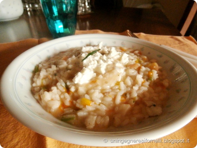 risotto fiori zucca orata mozzarella bufala