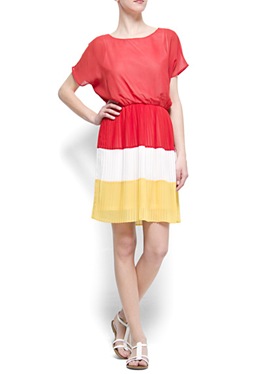 mngpleated colourblock