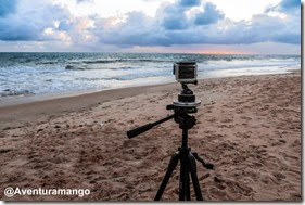 GoPro fazendo time-lapse na praia de Pirangi-RN