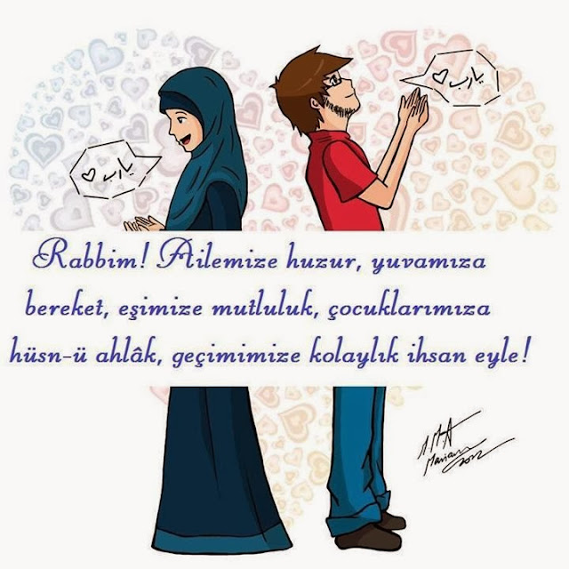 Rabbim! Ailemize huzur, yuvamıza bereket, eşimize mutluluk&hellip; güzel