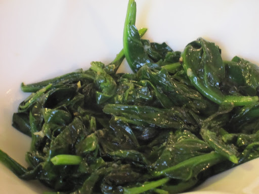 Sauteed spinach with lots of garlic