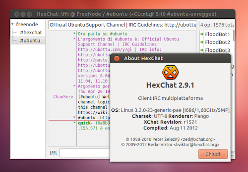 HexChat su Ubuntu