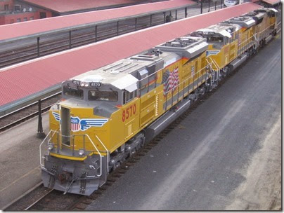 IMG_6680 Union Pacific SD70ACe #8570 at Union Station in Portland, Oregon on May 27, 2007