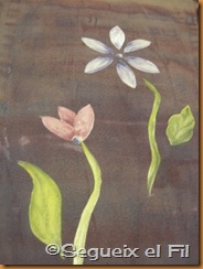 Decoració floral pintura tèxtil