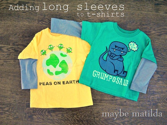 Maybe Matilda: Adding Long Sleeves to Short Sleeve Shirts