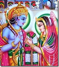 Sita and Rama marrying