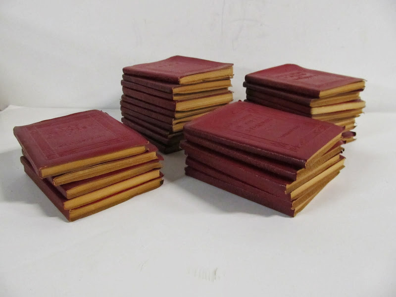 30 Miniture Red Leather Books 