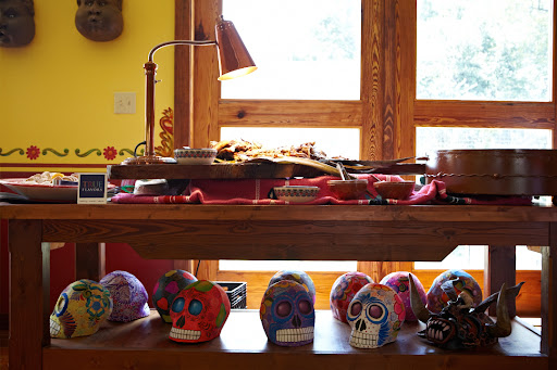 All of the art is hand-selected by Johnny himself. He regularly travels to Mexico and has formed relationships with the artisans who who produce the beautiful pieces showcased in his home and restaurants. All of the art is hand-selected by Johnny himself. He regularly travels to Mexico and has formed relationships with the artisans who who produce the beautiful pieces showcased in his home and restaurants.