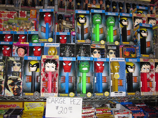 I remember Pez dispensers being very small... not any more.