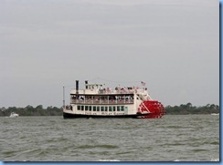 7957 private boat charter with Capt. Ron Presley  and his wife Karen - Banana River, Florida - Indian River Queen waiting for final shuttle launch Atlantis