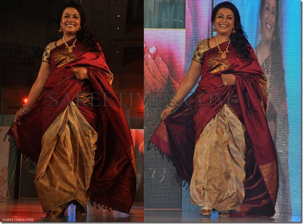 Poornima_Bhagyaraj_Maroon_Tan_Designer_Palam_Saree