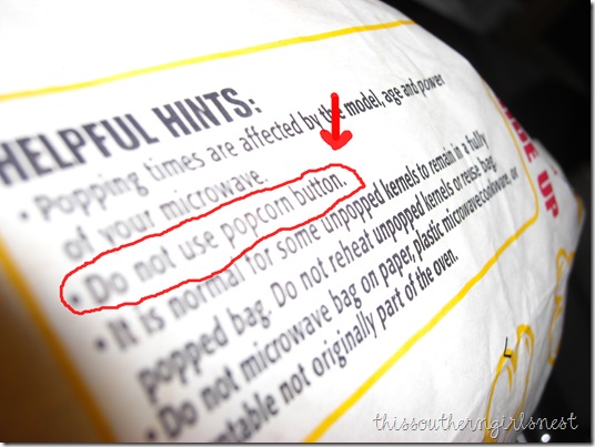 do no use popcorn button