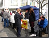 Reges Interesse am Info-Stand Reges Interesse am Info-Stand