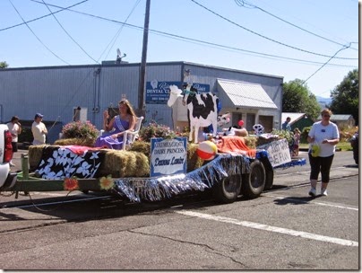 IMG_1767 Float Carrying Columbia County Dairy Princess Deanna Lemire in the Rainier Days in the Park Parade on July 12, 2008