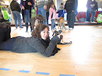 Professional photographer and HeARTs Speak founder, Lisa Prince Fishler gets on dog's level for best shots.  Wait...Now I'm wondering if she was competing as a show contestant...
