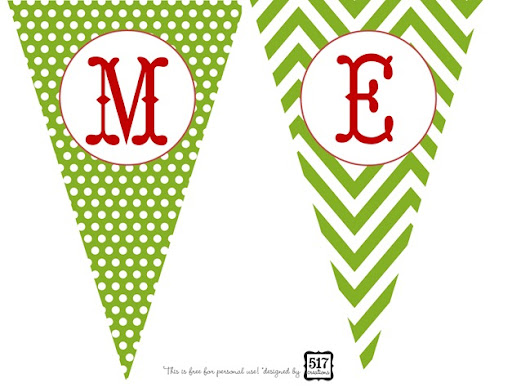 merry christmas letter banner printable