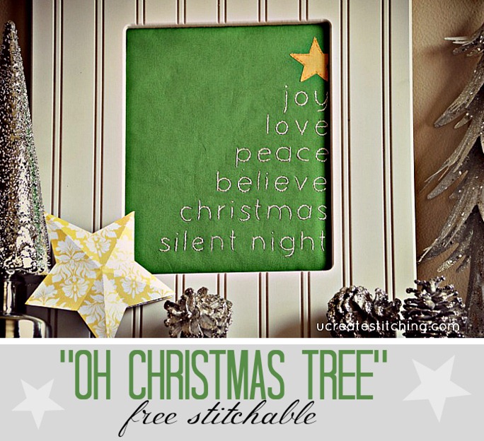 Free Stitchables at Ucreate! Oh Christmas Tree Pattern