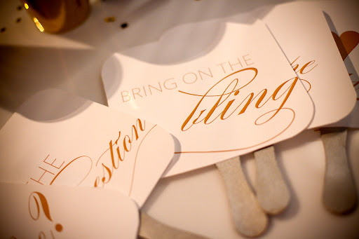 . . . and signs for guests to hold. These were made by our own Britney Peterson and Lauren Richel Kelly. . . . and signs for guests to hold. These were made by our own Britney Peterson and Lauren Richel Kelly.