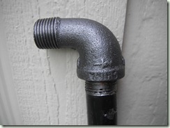 attaching the elbow for outdoor curtains elbow and pipe