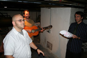 Working a scene in the basement.