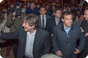 Intendente Juan Pablo de Jesús junto al Vicepresidente de la Nación, Amado Boudou