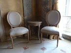 Furniture rented from Bridge Props fit the style of the mansion perfectly.