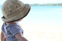 Oscar looking at the beach