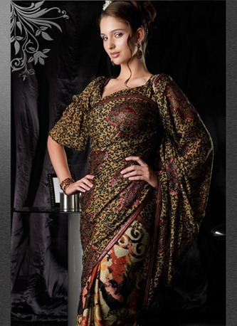01-designer sarees images-Bollywood-Saree-Casual-Printed-Saree