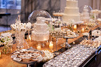 I love putting the desserts on different size trays and cake stands to add depth to the table.