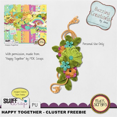 MDK Scraps - Happy Together - Cluster Freebie Preview