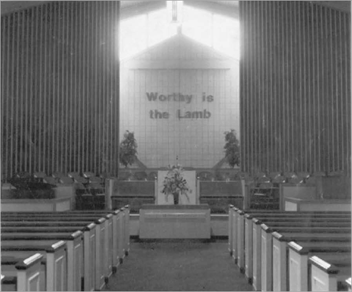 c0 Bethel Baptist Church sanctuary at 1781 W 38th Street in Erie, PA in 1982
