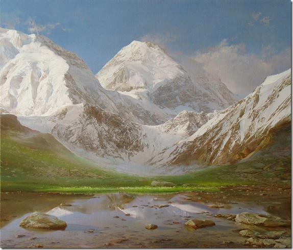 A mountain lake A mountain lake
