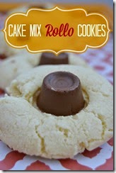 Cake Mix Rollo Cookies
